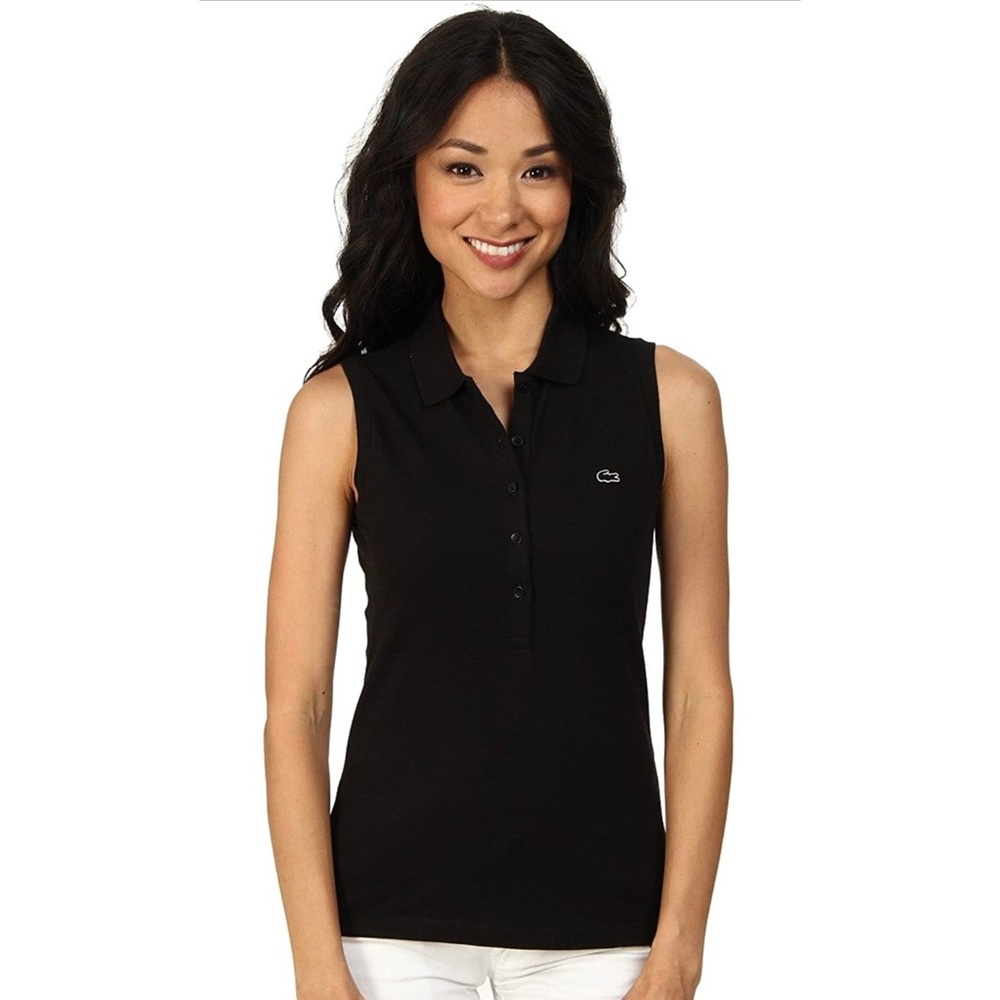 Lacoste Slim fit Sleeveless Cotton Piqué Polo Shirt